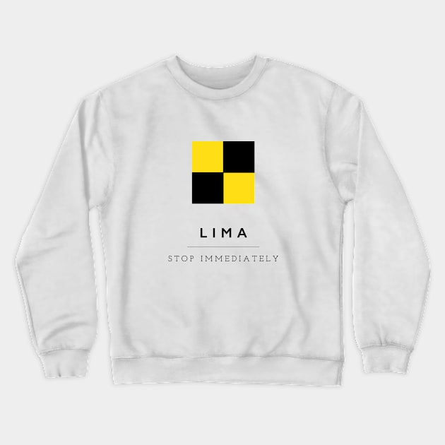 Lima: ICS Flag Semaphore Crewneck Sweatshirt by calebfaires